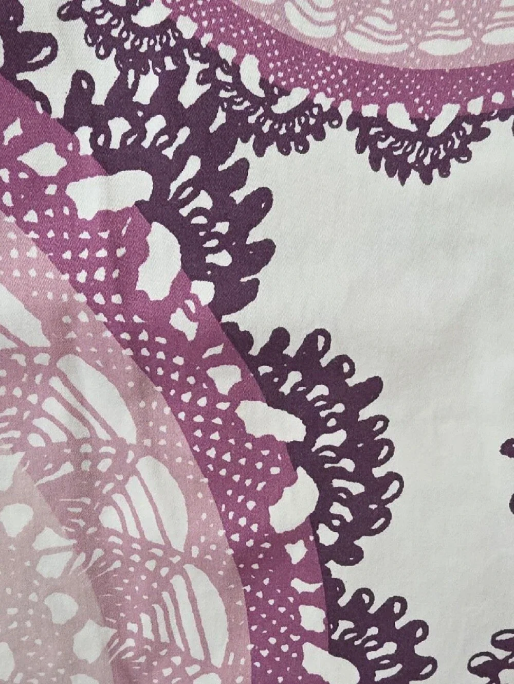 IKEA Lyckoa Purple Lace Mandala Cotton 2 Standard Pillow Sham & Twin Duvet Cover